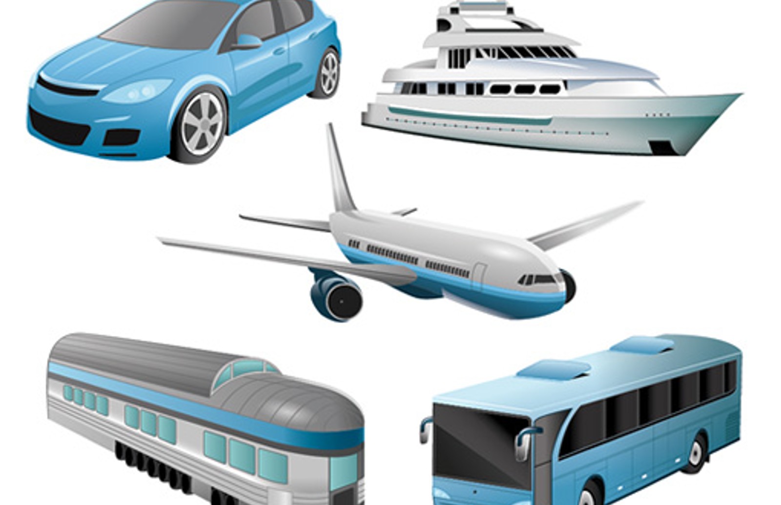 Travel And Transportation Vector Set — Medialoot