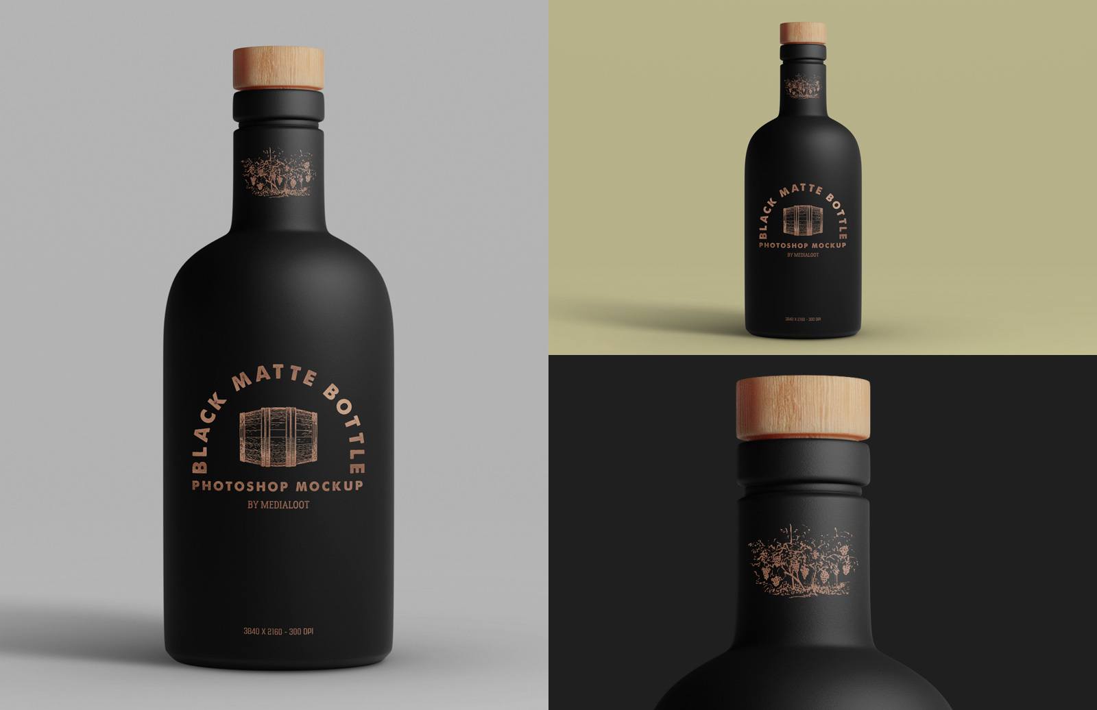 Download Black Matte Bottle Mockup Medialoot