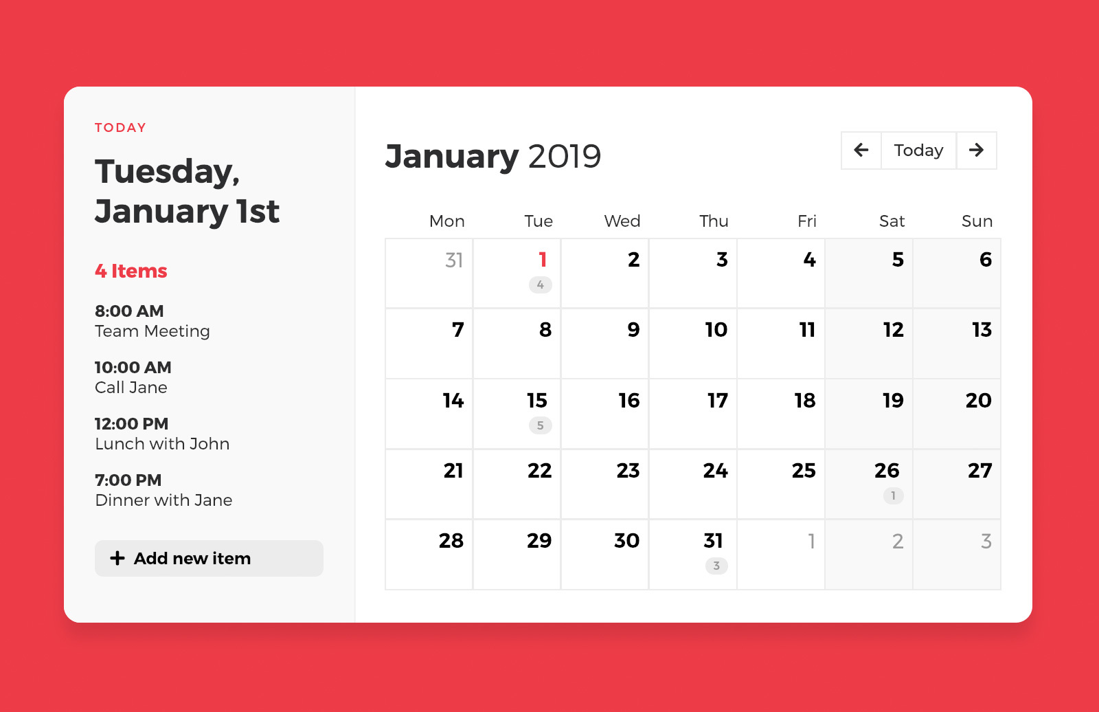 Free CSS Calendar Template — Medialoot
