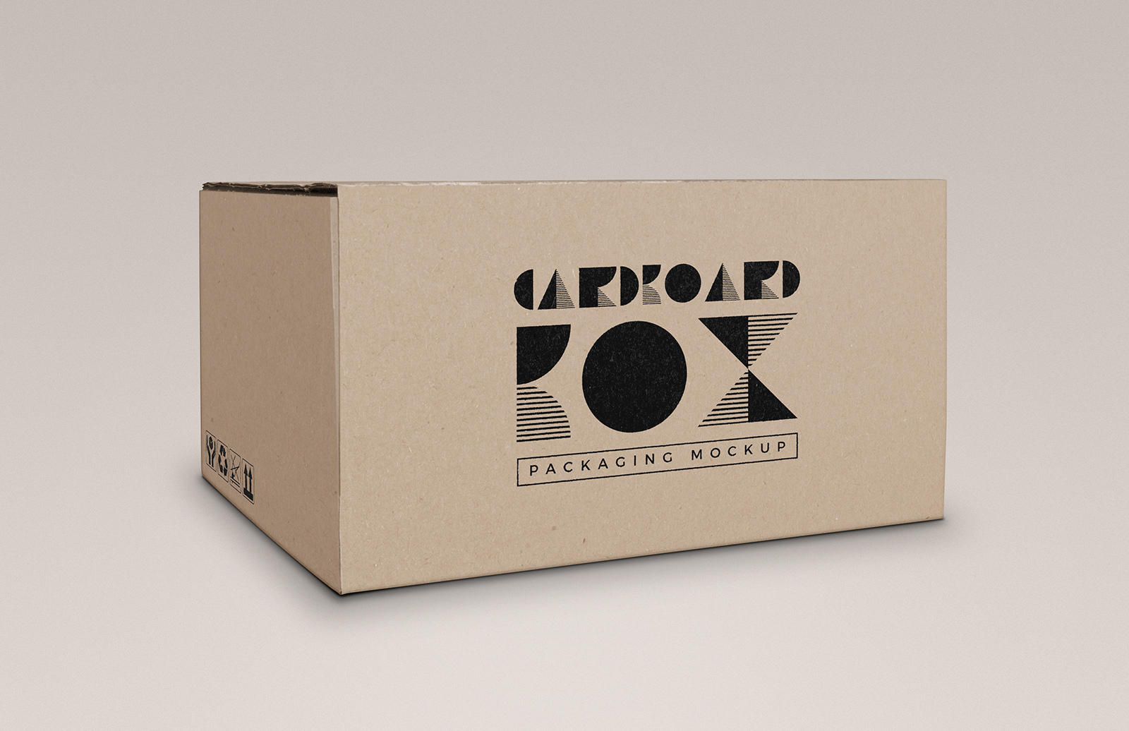 Cardboard Box Packaging Mockup — Medialoot