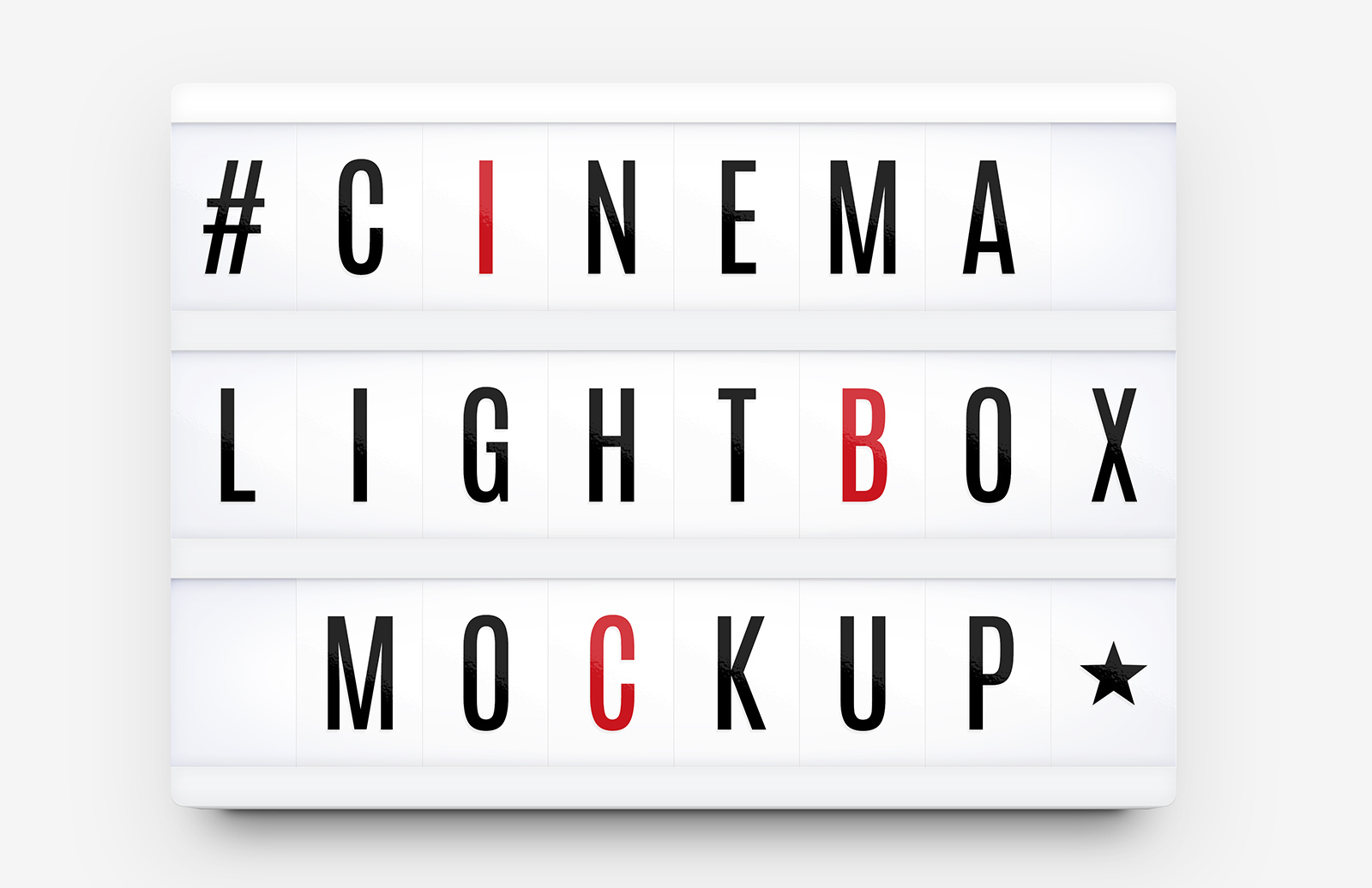 Download Cinema Lightbox Sign Mockup Medialoot