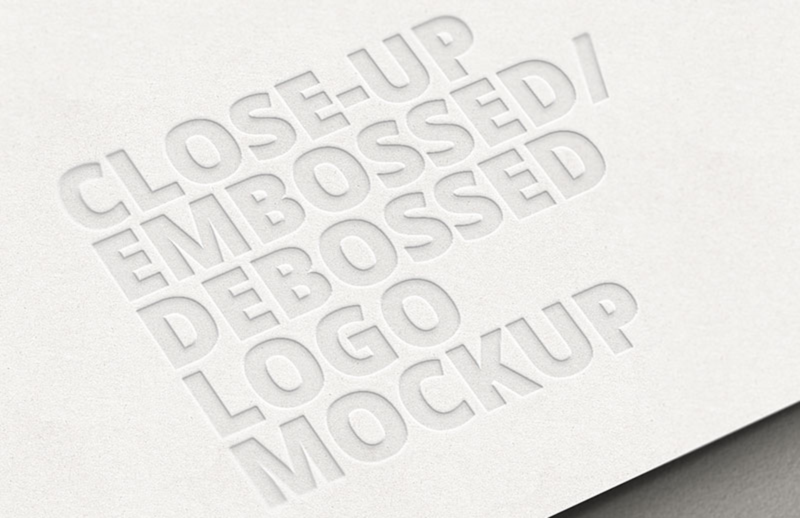 Close Up Embossed Debossed Logo Mockup Medialoot