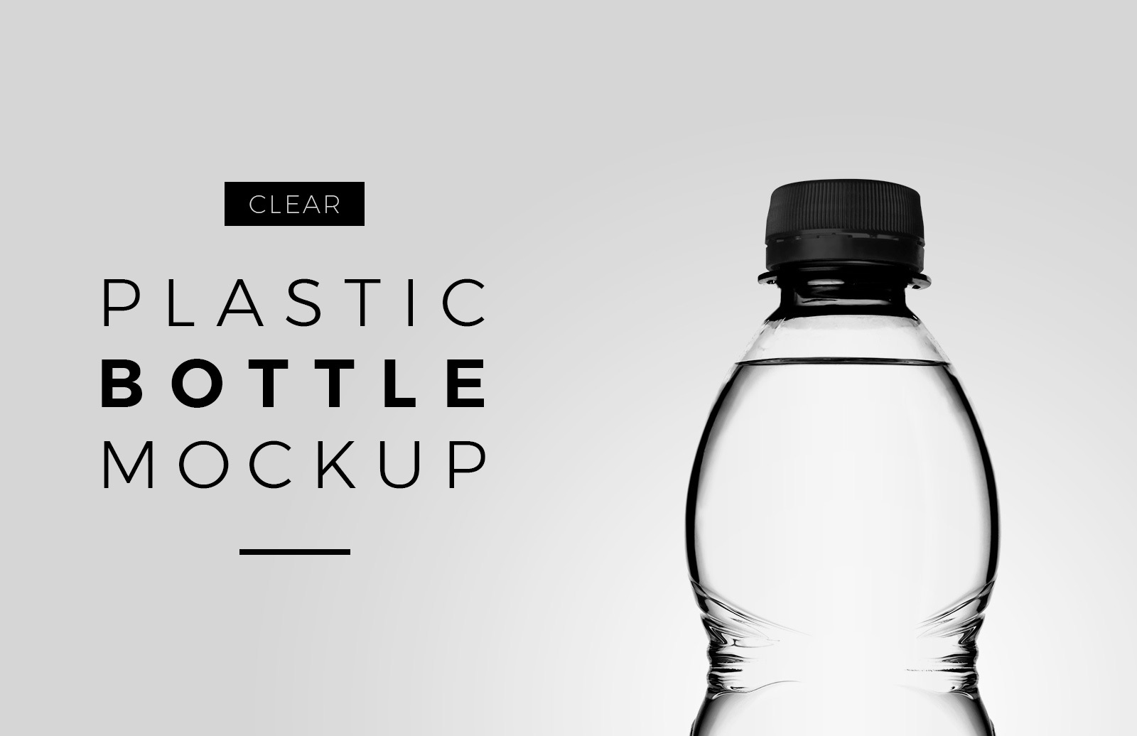Download Clear Plastic Bottle Mockup — Medialoot