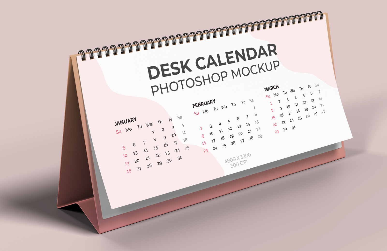 Download Desk Calendar Mockup Medialoot