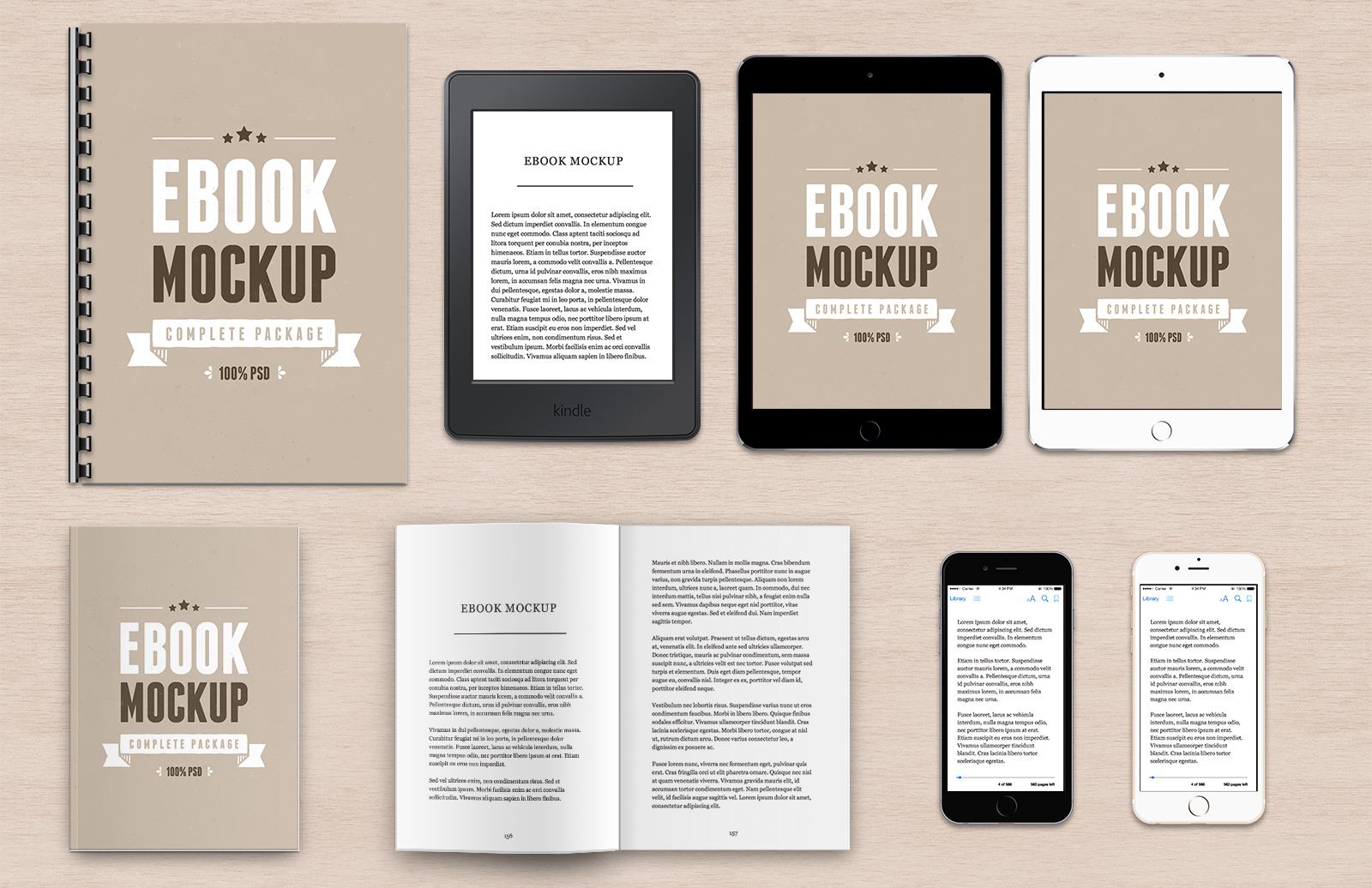Download Ebook Mockup Package — Medialoot