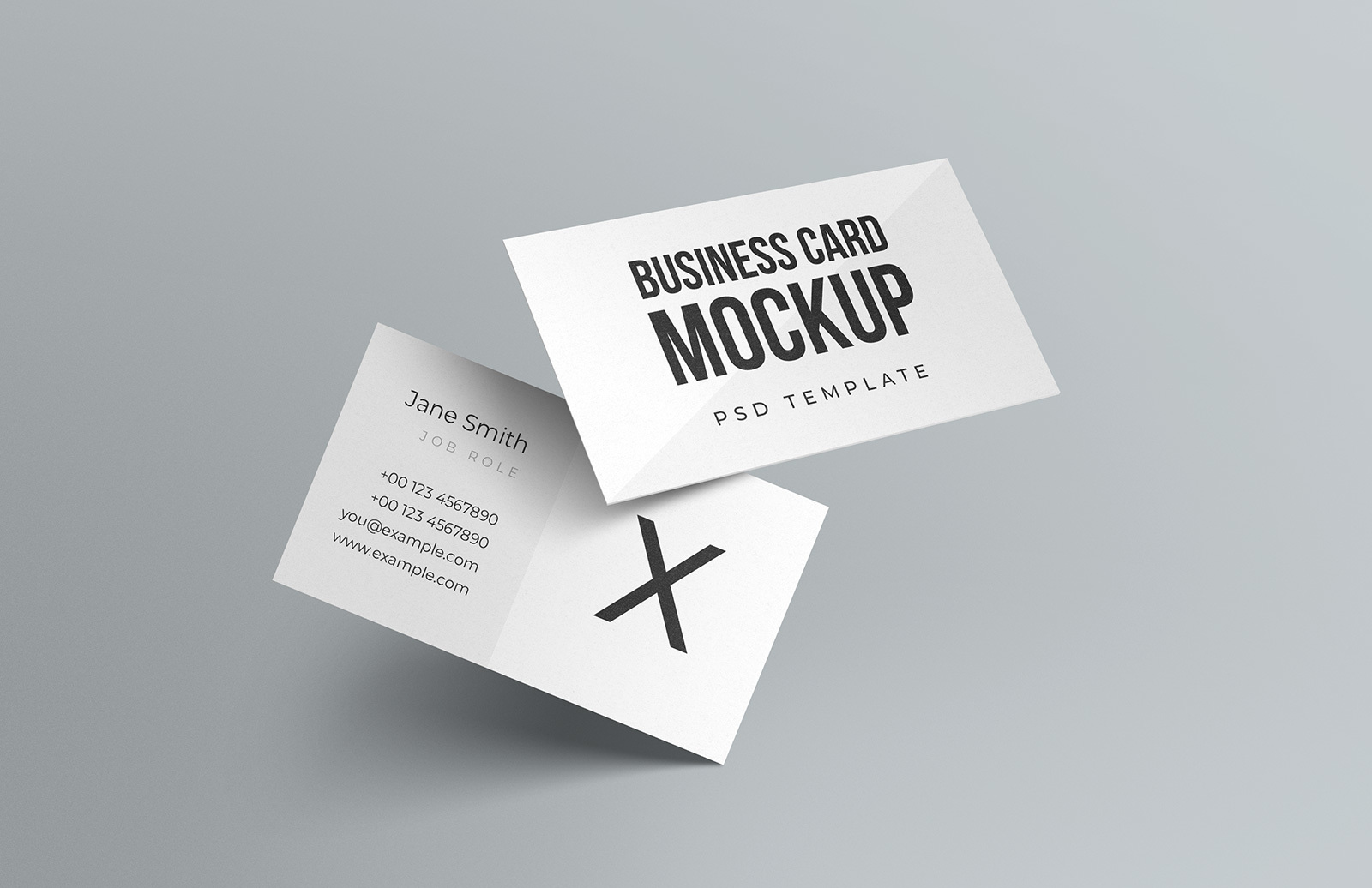 Download Floating Business Card Mockup — Medialoot