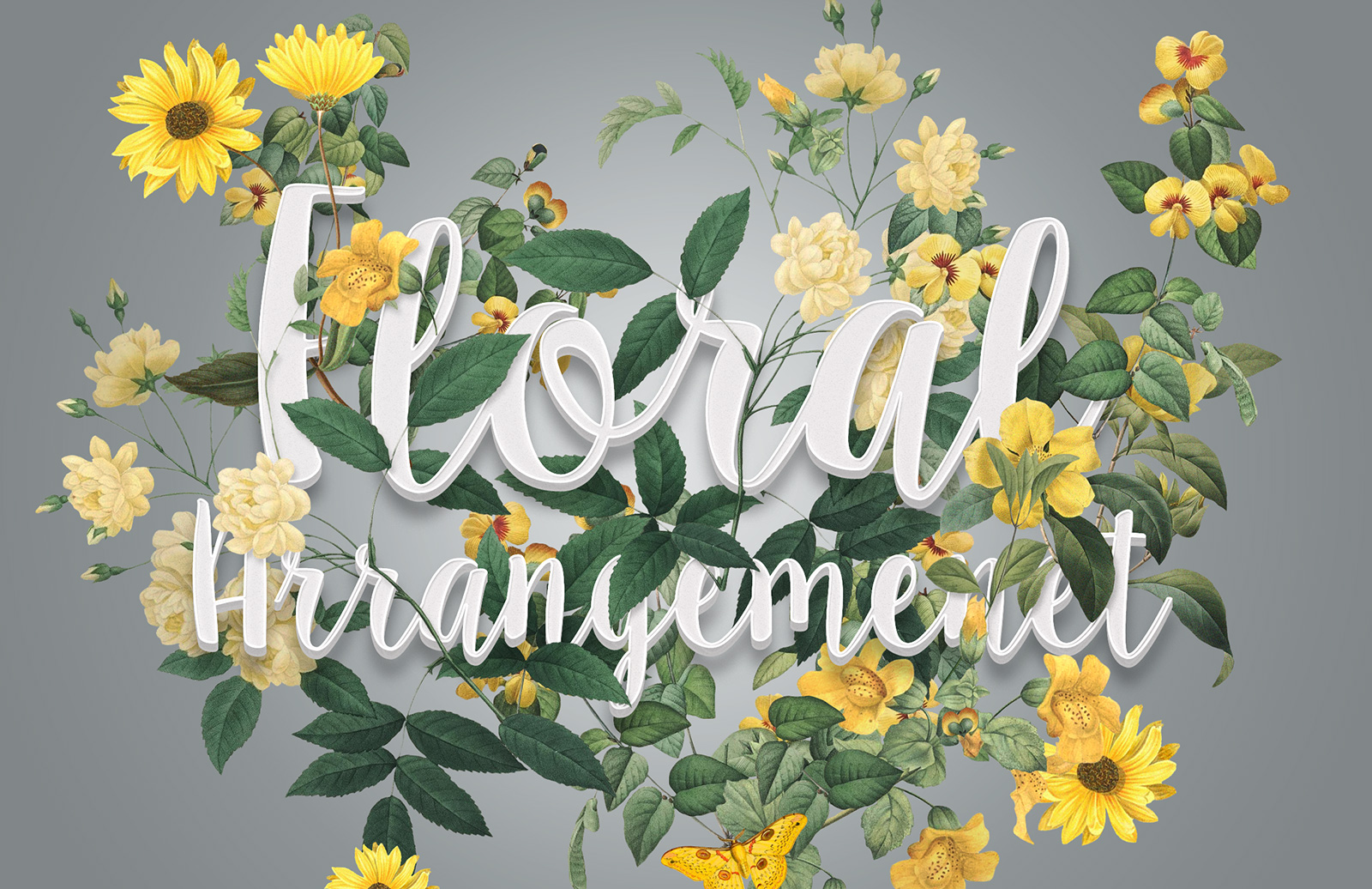 Download Floral Arrangement Mockup — Medialoot