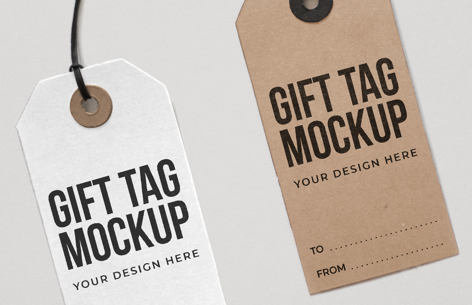 Download Free Gift Tag Mockup — Medialoot