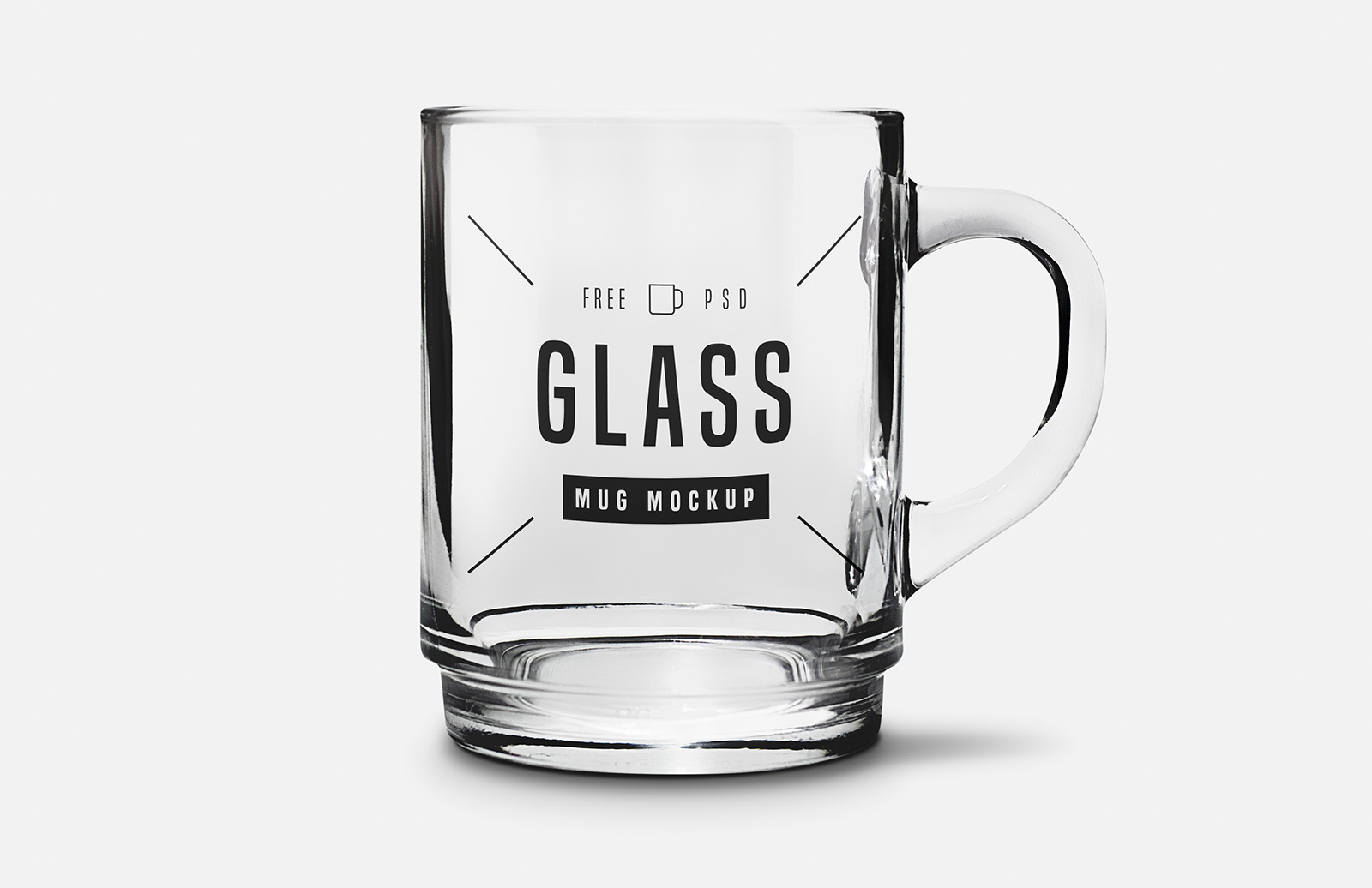 Free Glass Mug Mockup — Medialoot