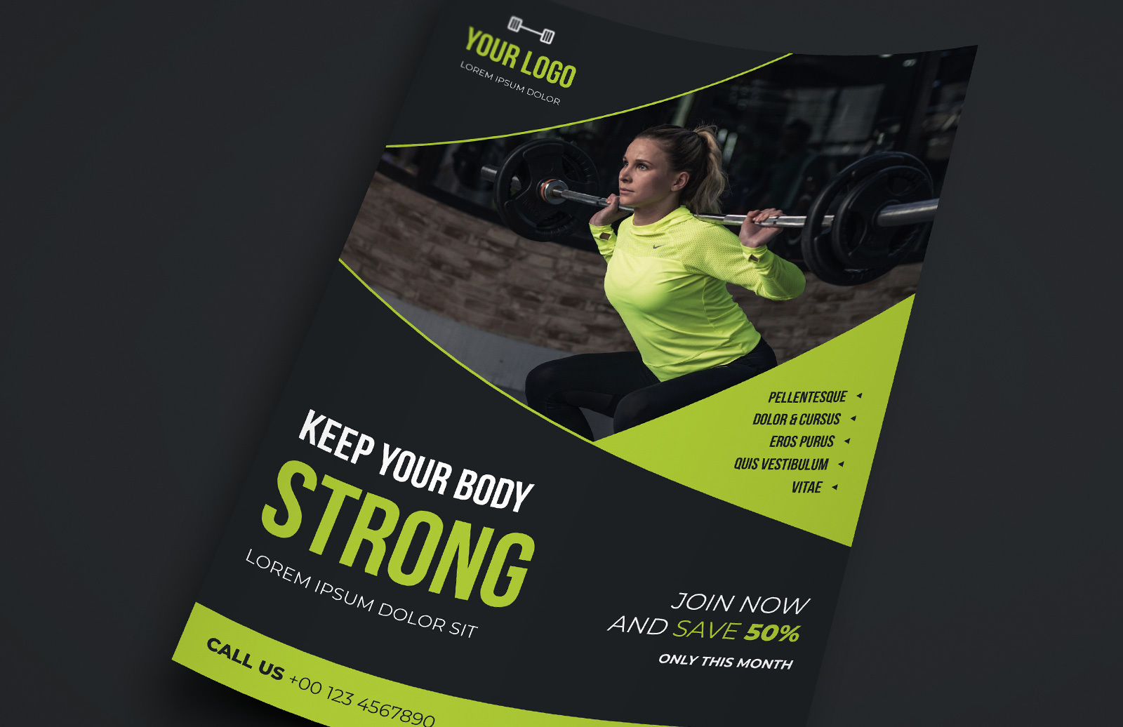 Gym Health Fitness Flyer Template Medialoot