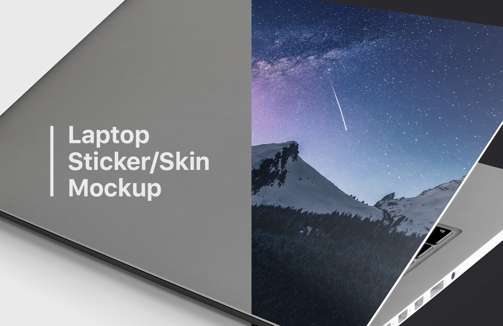 Laptop Sticker Skin Mockup Medialoot