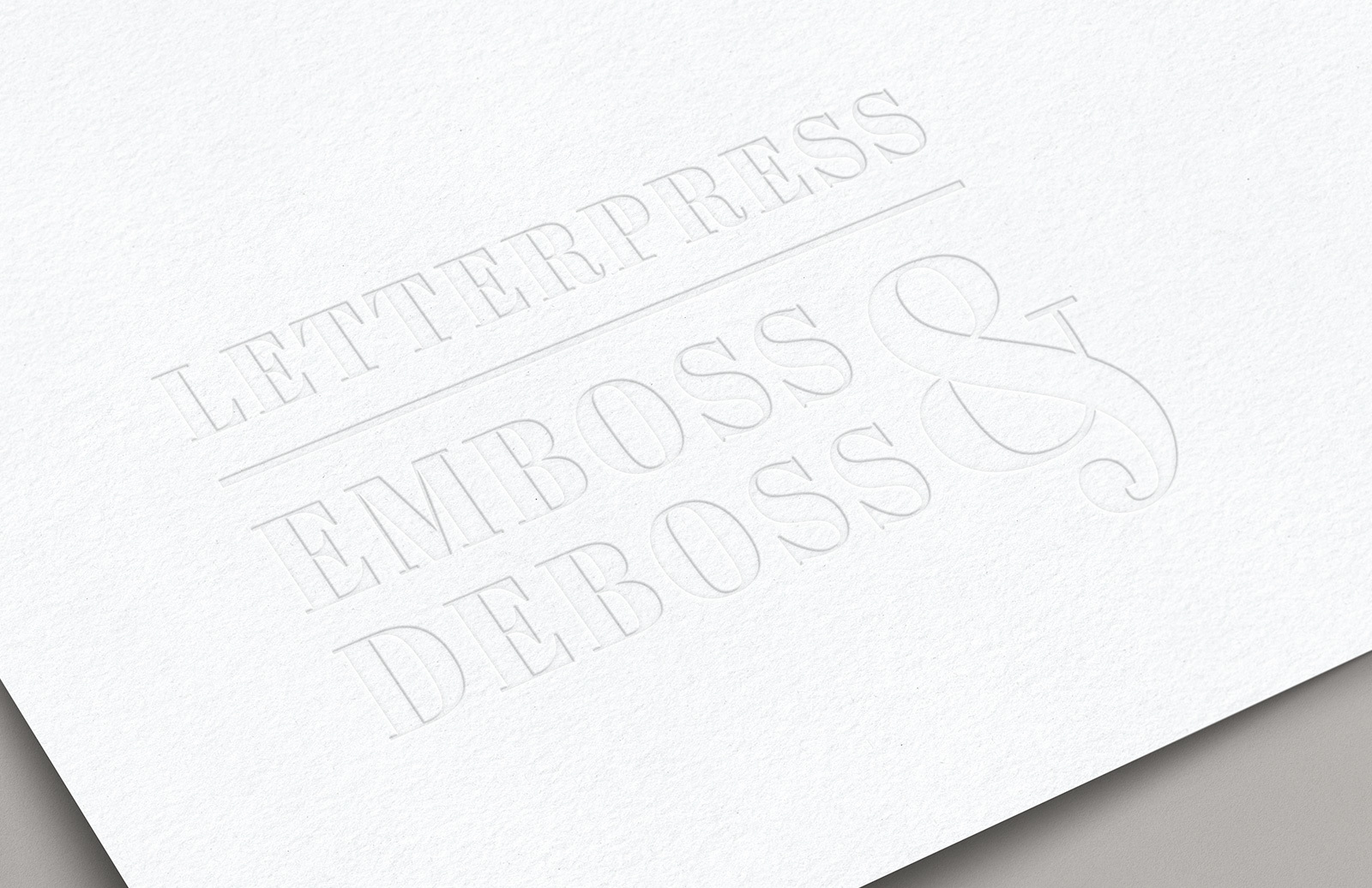 Download Letterpress Emboss & Deboss Logo Mockup — Medialoot