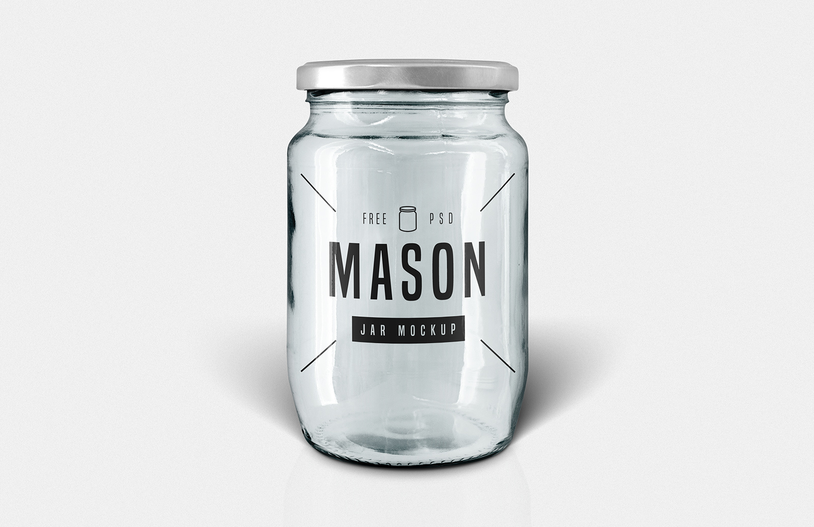 Download Free Glass Mason Jar Mockup Medialoot
