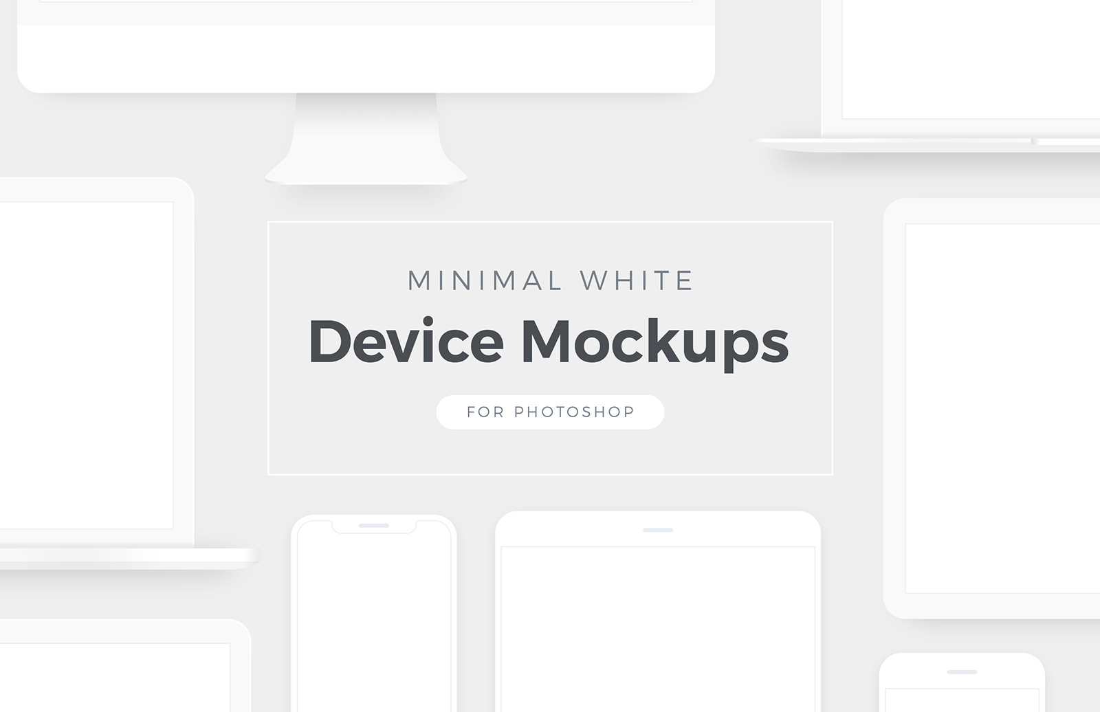 Download Free Minimal White Device Mockups — Medialoot