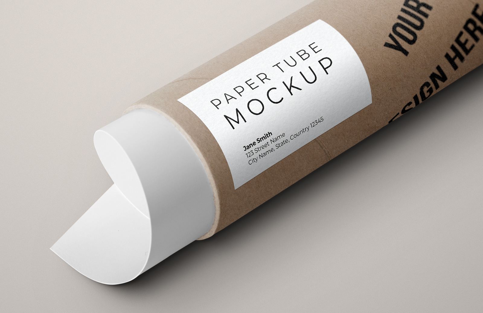 Paper Tube Packaging Mockup Medialoot