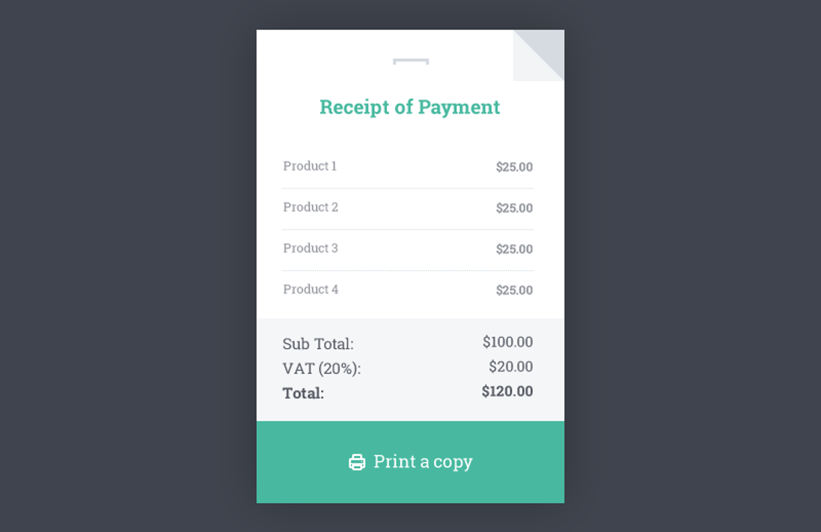 Pos Receipt Template Html Download
