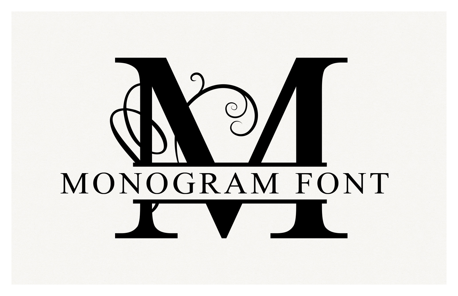 Split Monogram Font & Vectors — Medialoot