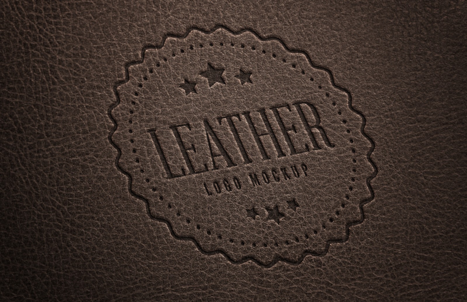 Download Stamped Leather Logo Mockup — Medialoot