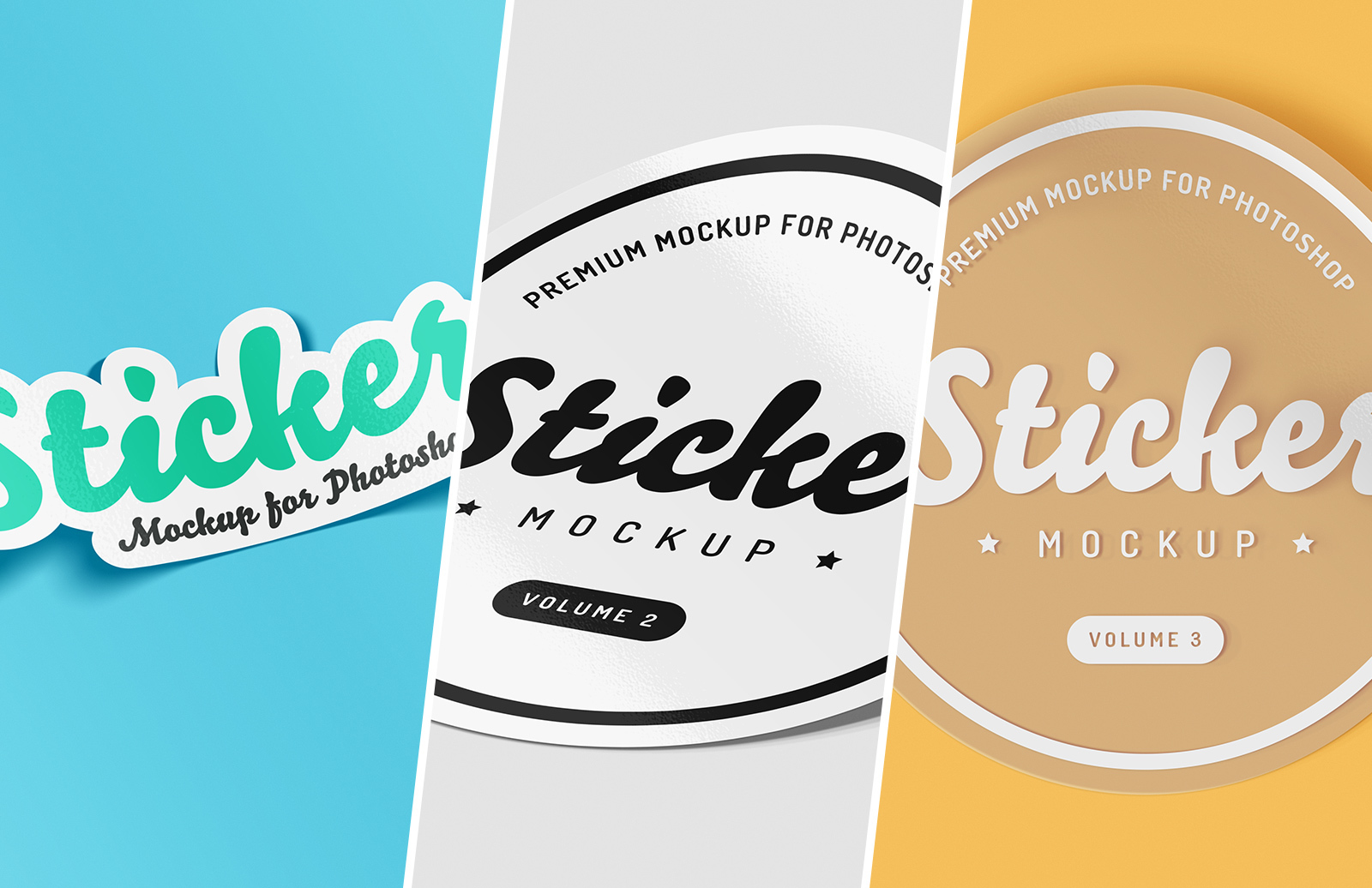 Download Sticker Mockup Collection For Photoshop Psd Medialoot