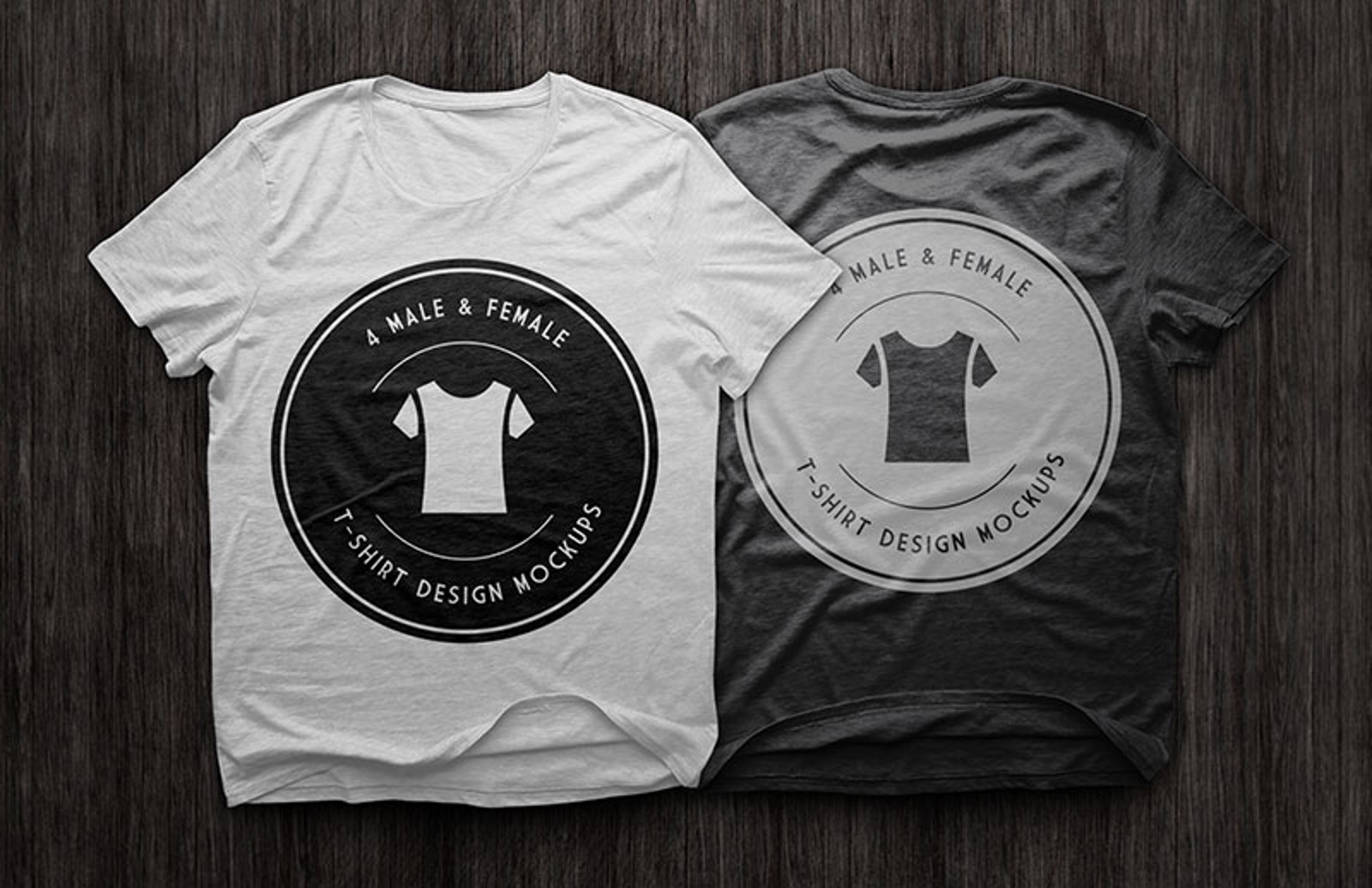 T Shirt Design Mockups Pack — Medialoot