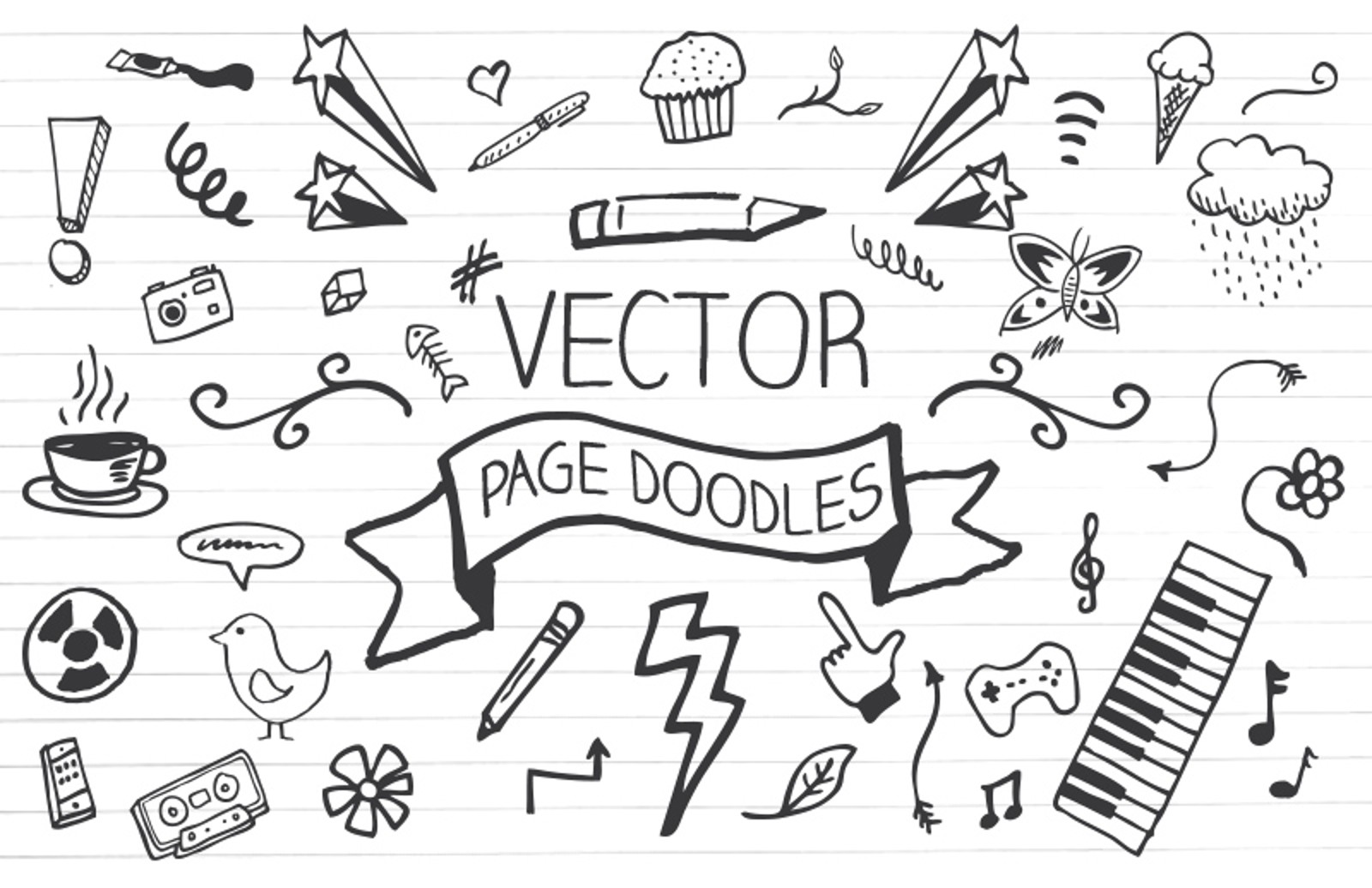 Download Vector Page Doodles — Medialoot
