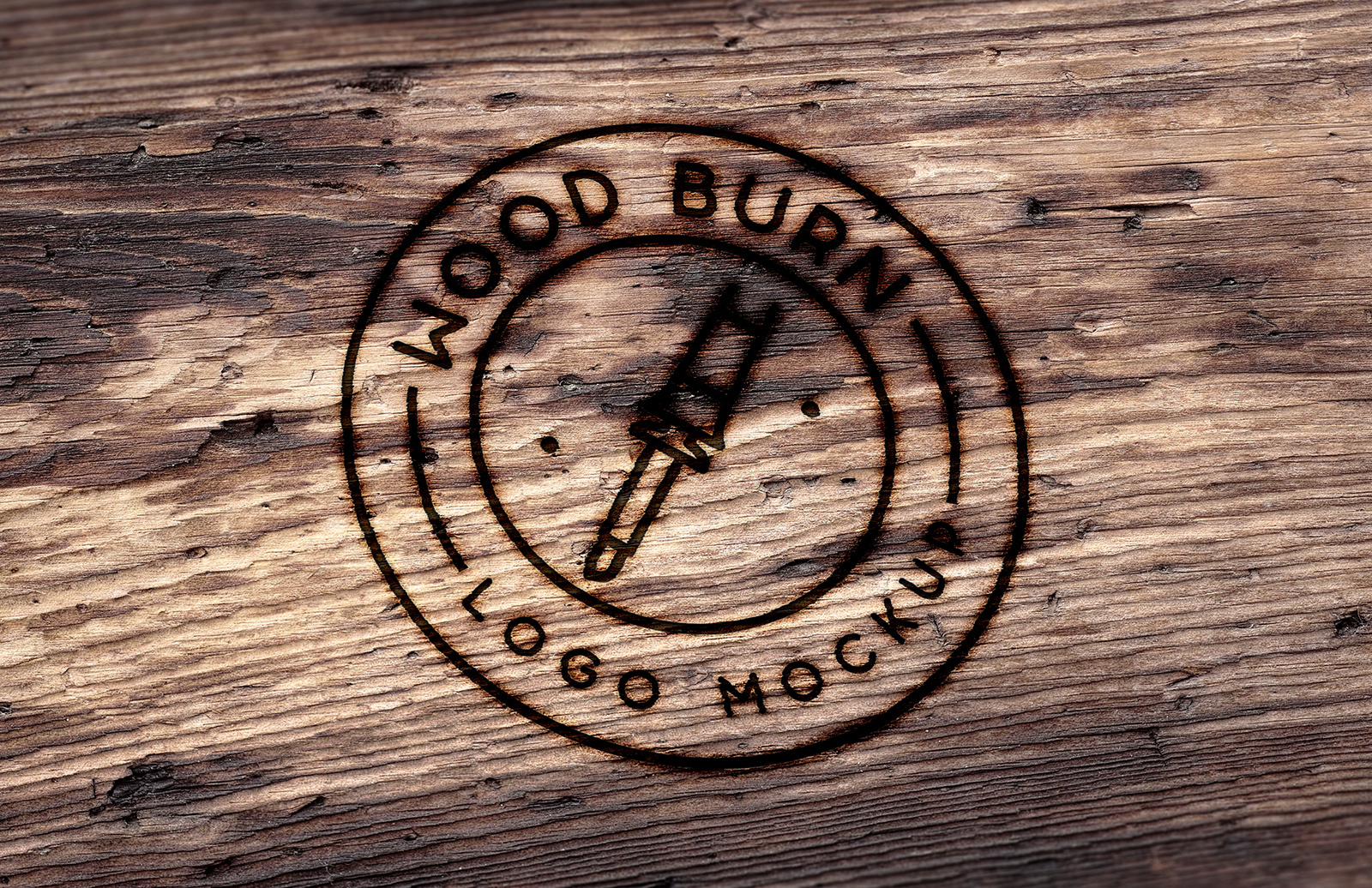 Download Wood Burn Logo Mockup Medialoot