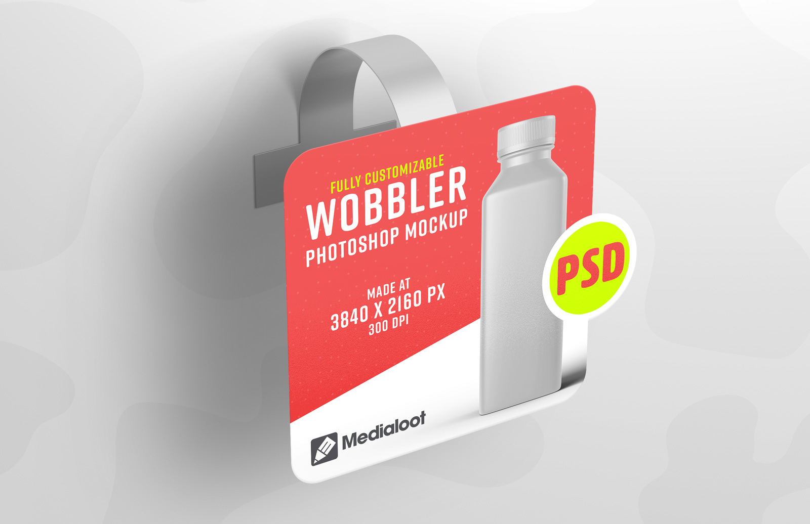 Promotional Shelf Wobbler Mockup — Medialoot