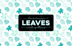 Hand Drawn Leaves Vector Patterns