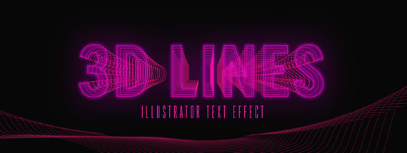 How to Make an editable 3D Line Text Effect in Illustrator
