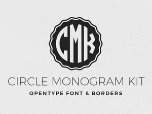 Circle Monogram Font Kit 1