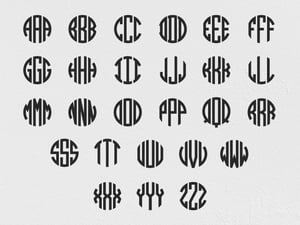 Circle Monogram Font Kit 2