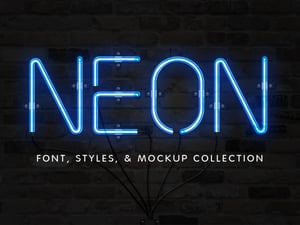 Neon Font & Effect Collection 1