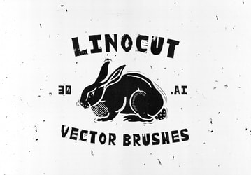 Linocut Vector Brushes