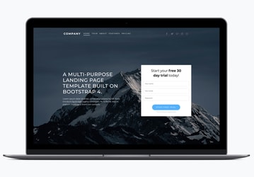 Multipurpose Landing Page Bootstrap Template