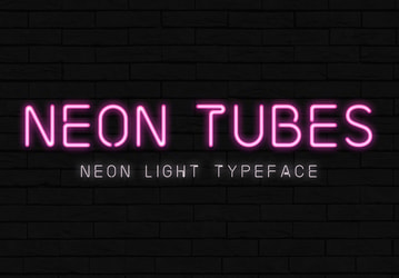 Neon Tubes - Neon Sign Font