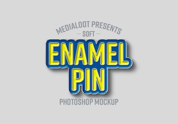 Soft Enamel Pin Mockup