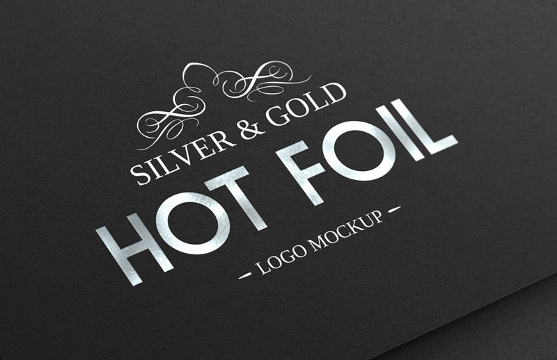 Download Silver & Gold Hot Foil Logo Mockup — Medialoot