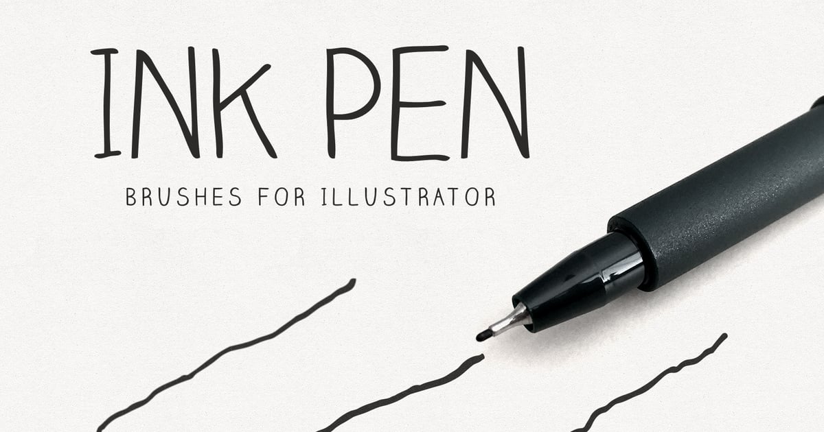 Ink Pen Illustrator Brushes WeGraphics