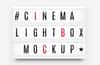 Cinema Lightbox Sign Mockup