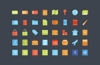 Flat Geometric Color Icons