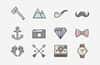 Hipster Stuff Vector Icons