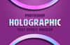Holographic Text Effect Mockup