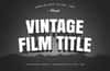 Vintage 3D Film Title Generator PSD