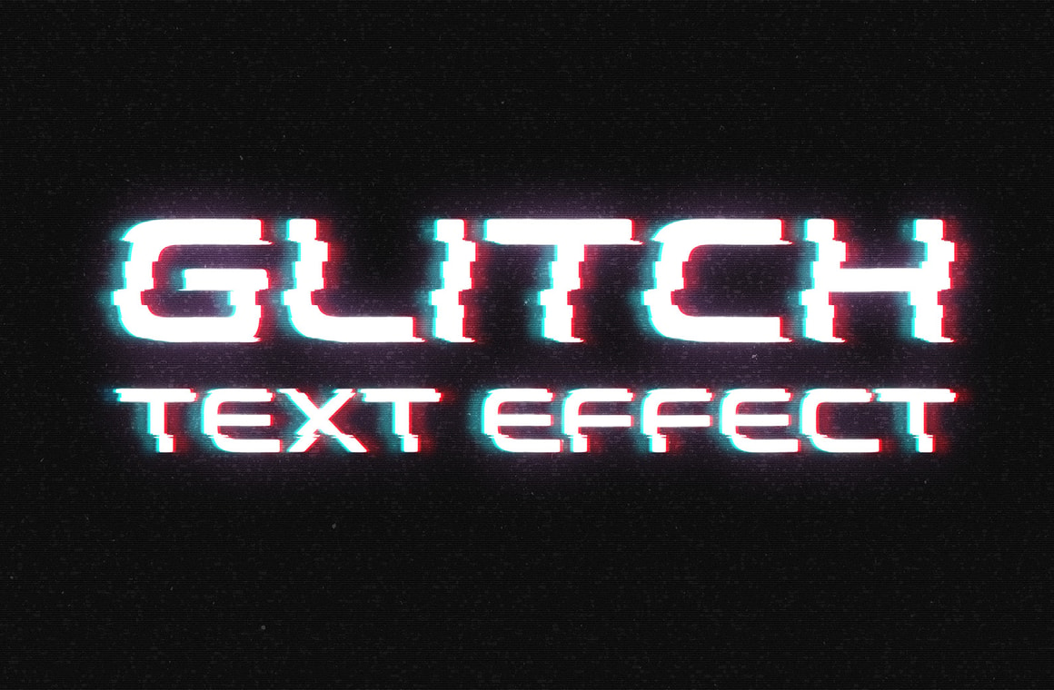 Free Vector  Realistic glitch text effect