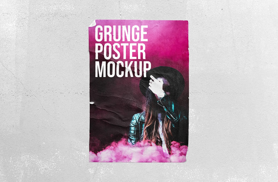 Download Grunge Poster Mockup Wegraphics PSD Mockup Templates