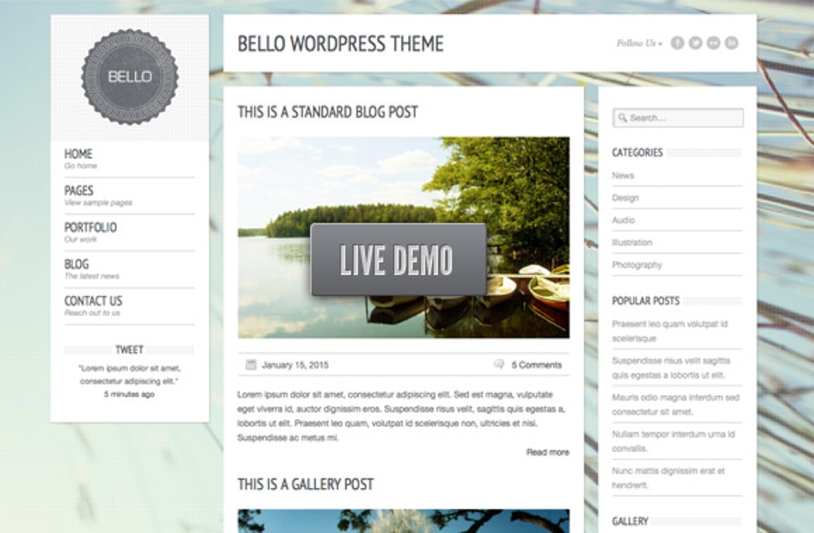 Bello: A Free Wordpress Theme