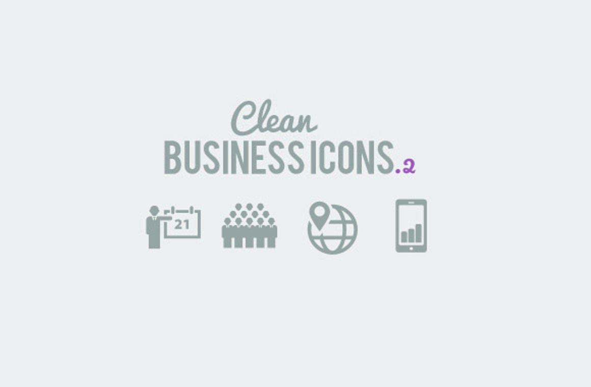 Clean Business Icons Set 2