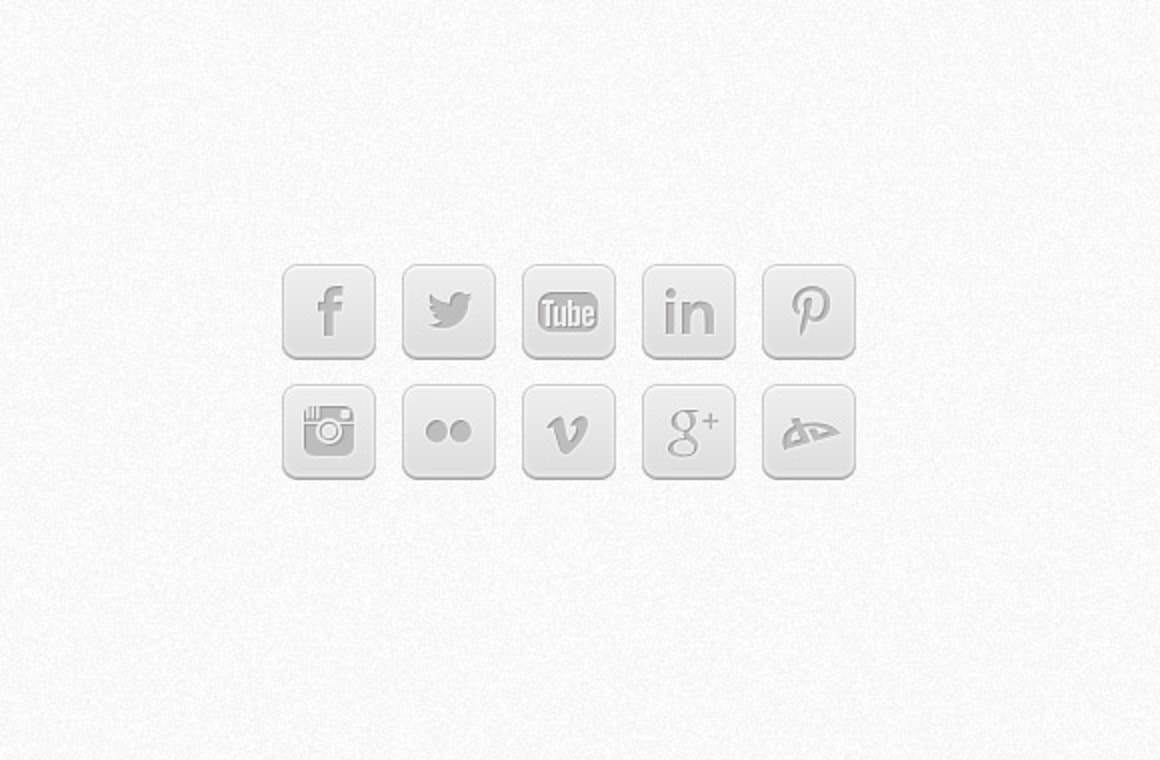 Cool Gray Social Media Icons