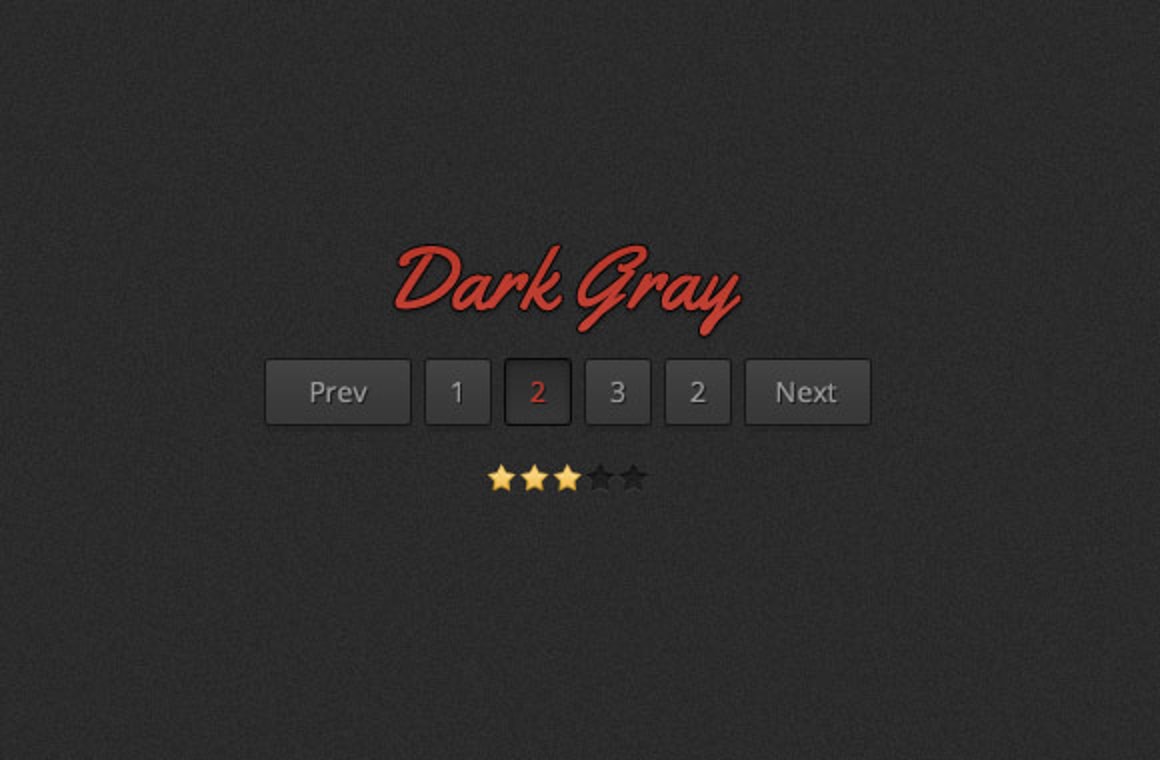 Dark Gray Web UI Kit - PSD File