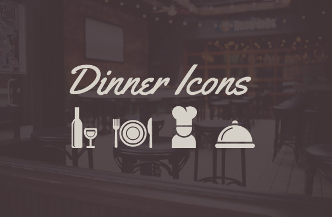 Dinner Icons - Vector Set